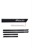 Kit Frisos Laterais Novo Palio 2012 A 2017 Preto C/ Nome