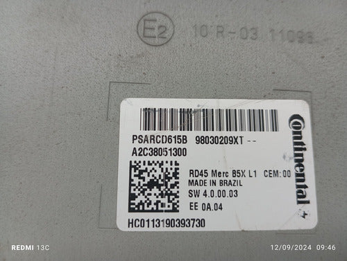 Radio Cd Peugeot 307 Citroen C4 Original 98030209xt Detalhe