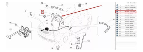 Forro Betumado Isolante Capo Fiat Strada 2005 2012 Original