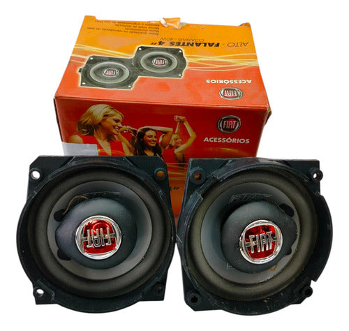 Kit Alto Falantes Traseiro Coaxiais 4 40w Fiat 7084079 Cor Preto E Cinza