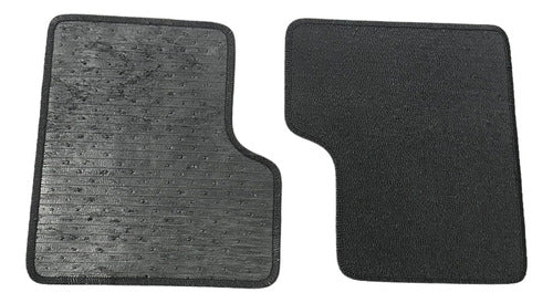 Par Tapete Traseiro Borracha Pvc Nova Strada Cab Dupla