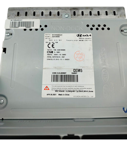 Rádio Automotivo Hyundai Creta 2021 A 2024 96170m4000uay