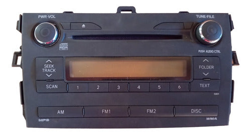 Rádio Automotivo Som Cd Toyota Corolla 2010 A 14 8612002840a
