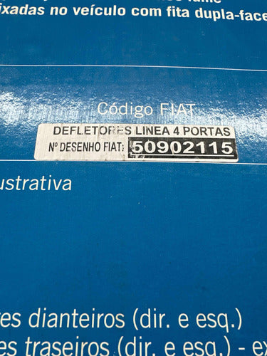 Jogo Calha Acrílica Chuva Fiat Linea Original 4 Peças