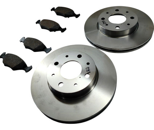Kit Discos Pastilhas De Freio Fiat Palio 2004 2017 7088949