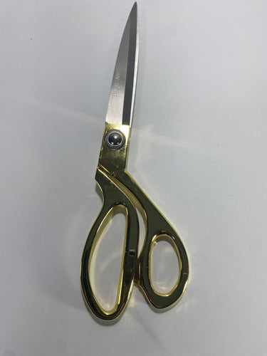 Tesoura Alfaiate Profissional Aço Inox Grande Dourada 10.5