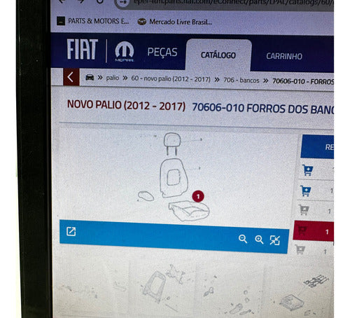 Forro Do Banco Dianteiro Direito Fiat Novo Palio Sporting