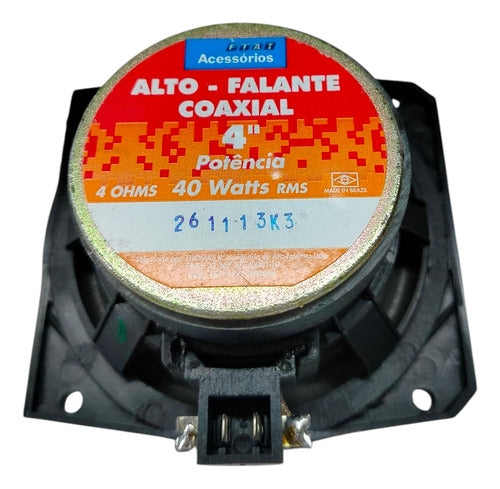 Kit Alto Falantes Traseiro Coaxiais 4 40w Fiat 7084079 Cor Preto E Cinza