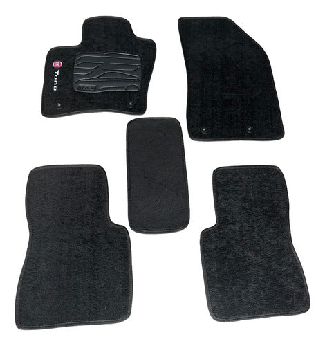 Kit Jogo Tapete Carpete Fundo Pvc Fiat Toro 2017 A 2022