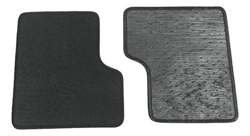 Par Tapete Traseiro Borracha Pvc Nova Strada Cab Dupla