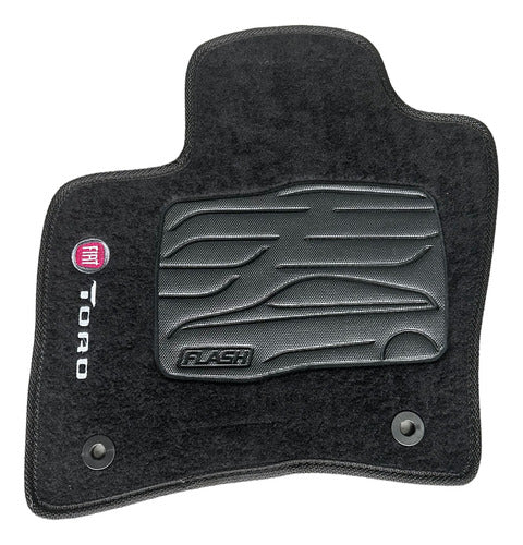Kit Jogo Tapete Carpete Fundo Pvc Fiat Toro 2017 A 2022