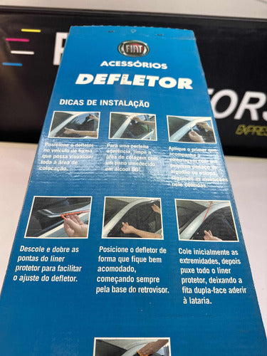 Jogo Calha Acrílica Chuva Fiat Linea Original 4 Peças