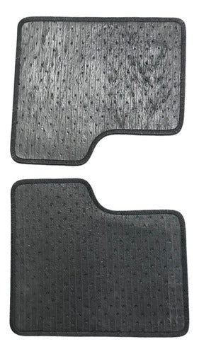 Par Tapete Traseiro Borracha Pvc Nova Strada Cab Dupla