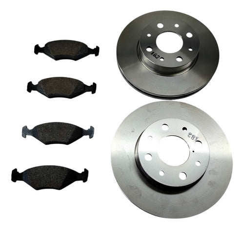 Kit Discos Pastilhas De Freio Fiat Palio 2004 2017 7088949