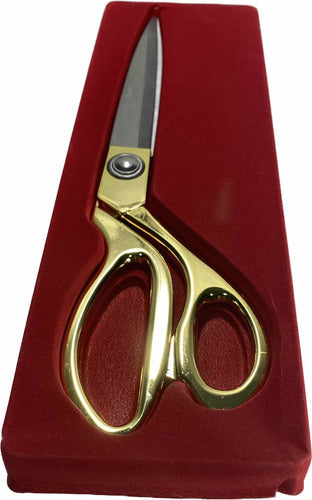 Tesoura Alfaiate Profissional Aço Inox Grande Dourada 10.5