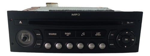 Radio Cd Player Citroen C4 Pallas Detalhe 07 A 12 96649345xt