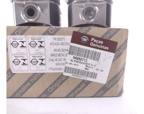 Jogo Pistão 1.0 8v Fiat Palio Siena Uno Original 55252713