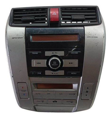 Moldura Completo Comando Ar Radio Difusor Honda City 09 A 13