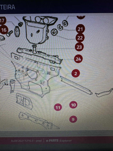 Travessa Interna Dianteira Fiat Uno Prêmio Fiorino Elba Orig