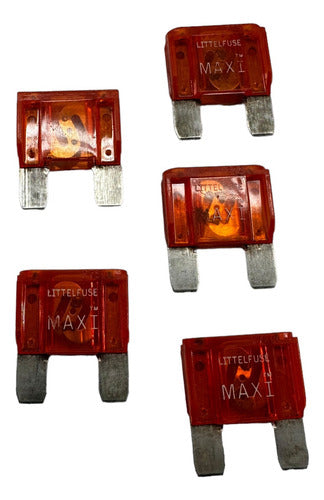 Kit 5 Fusivel Automotivo Lâmina Littelfuse Max 40a Laranja