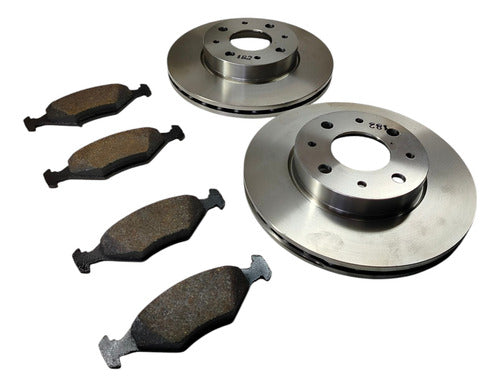 Kit Discos Pastilhas De Freio Fiat Palio 2004 2017 7088949