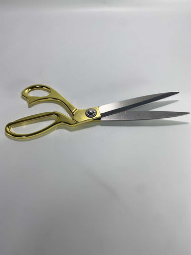 Tesoura Alfaiate Profissional Aço Inox Grande Dourada 10.5