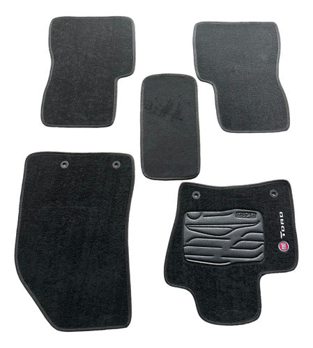 Kit Jogo Tapete Carpete Fundo Pvc Fiat Toro 2017 A 2022