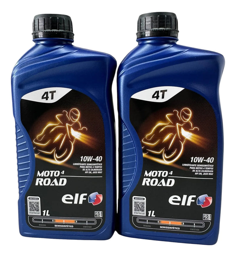 Kit 2x Óleo De Motor Semissintético Moto 4 10w-40 1l Elf