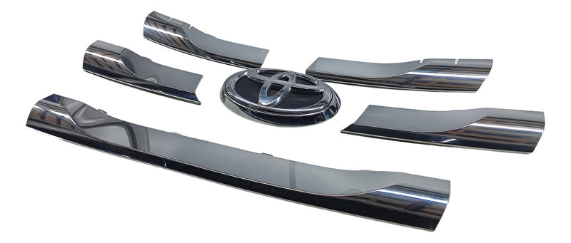 Jogo De Frisos Cromado Da Grade Dianteira Toyota Hilux Sw4