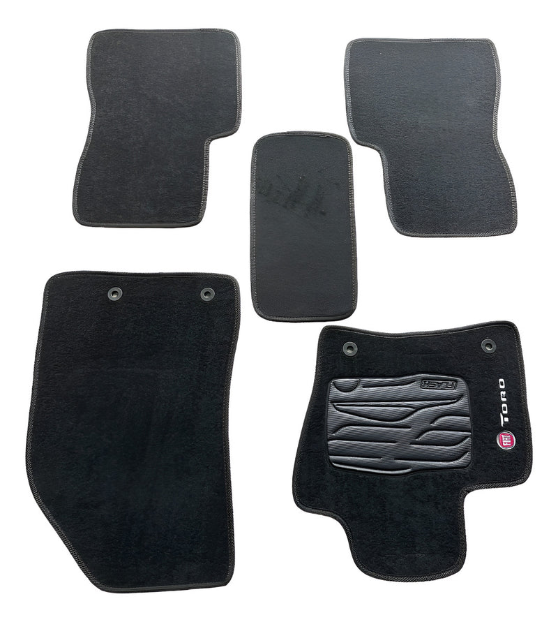 Kit Jogo Tapete Carpete Fundo Pvc Fiat Toro 2017 A 2022