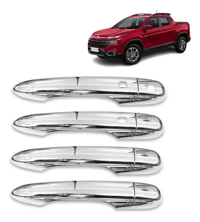 Aplique Maçaneta Cromada Fiat Toro 2021 A 2023 Pts.4 Ac8090