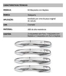 Aplique Maçaneta Cromada Fiat Toro 2021 A 2023 Pts.4 Ac8090