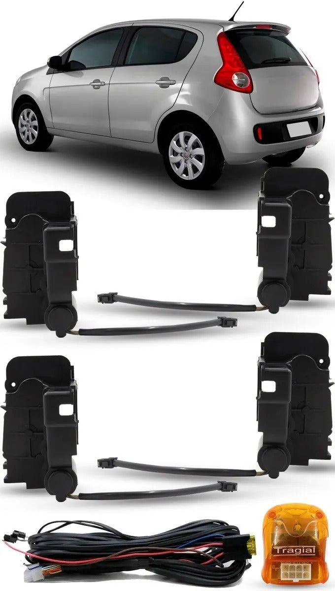 Kit Trava Elétrica Tragial Fiat Novo Palio 2012 À 2018 4p