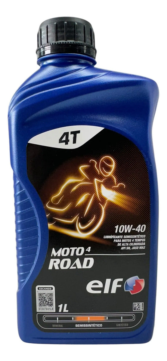 Óleo De Motor Semissintético Moto 4 10w-40 1l Elf